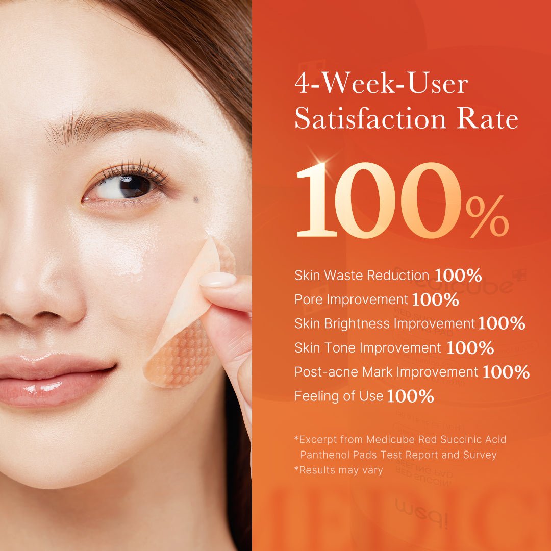 Red Succinic Acid Panthenol Pads - Medicube